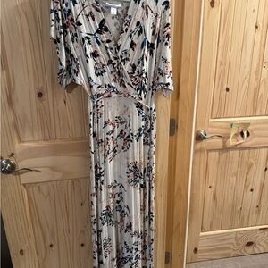 Motherhood Cream Floral Maxi Dress